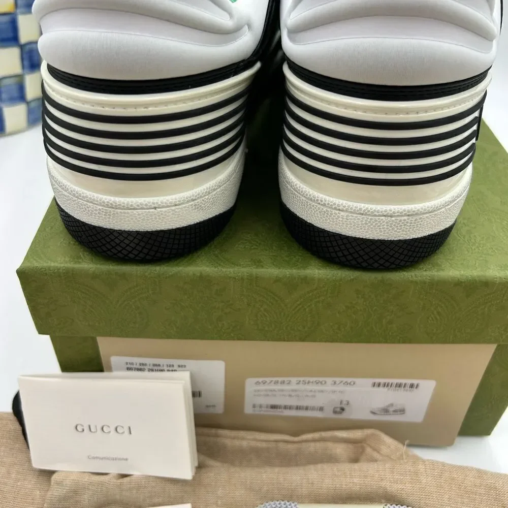 Men’s Gucci demetra leather basket sneakers size 13 made in Italy